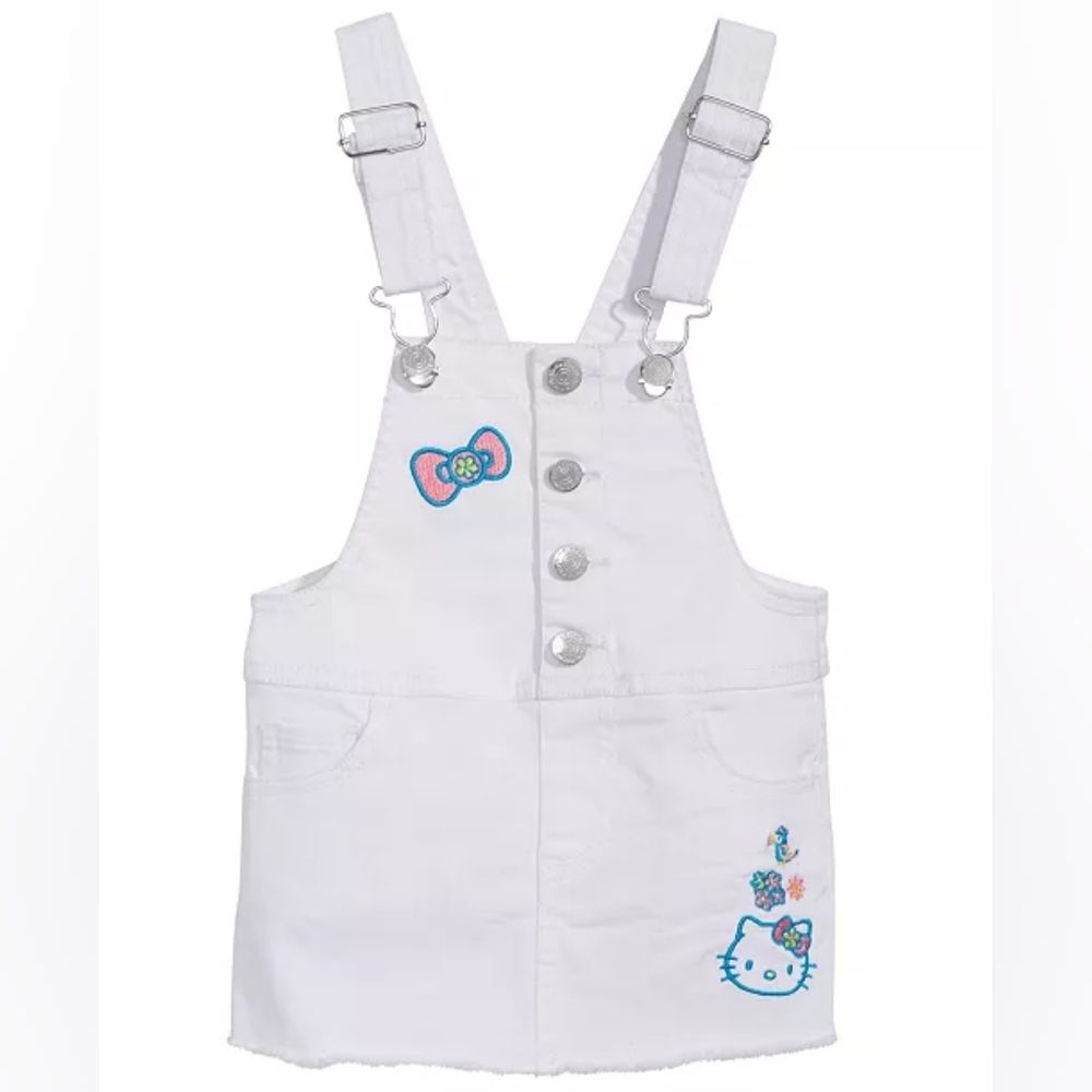 Hello Kitty Girls Denim Overall Jumper size 5